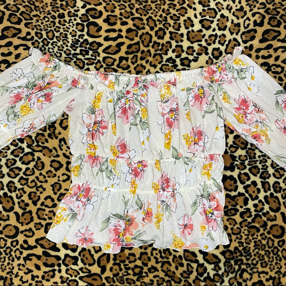 Forever 21 Floral Off Shoulder Top